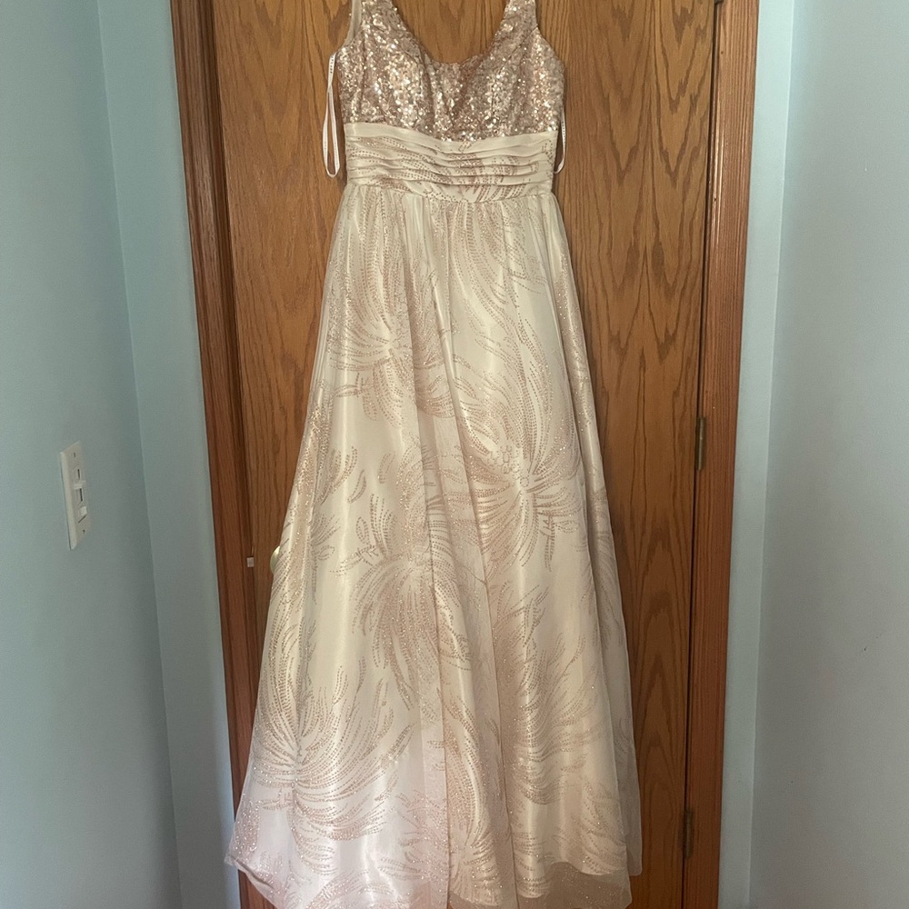 Masquerade Cream and Gold Formal Kids Dress - worn once!